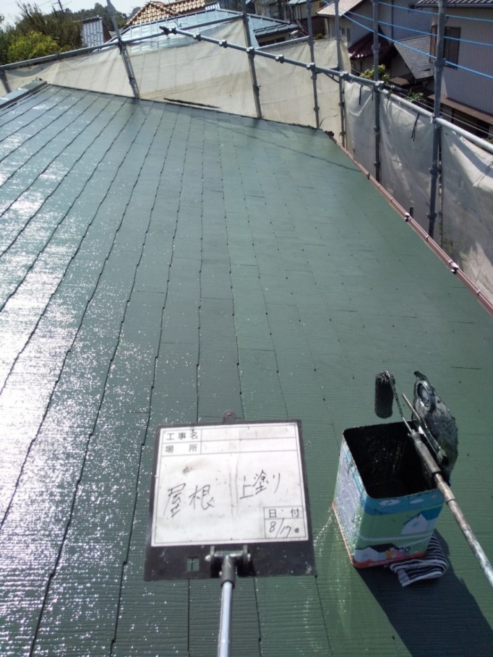 春日部屋根遮熱塗装