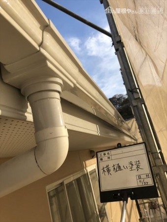 横樋塗装完了