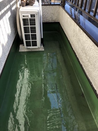 ベランダ洗浄後