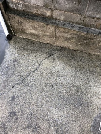 駐車場洗浄後