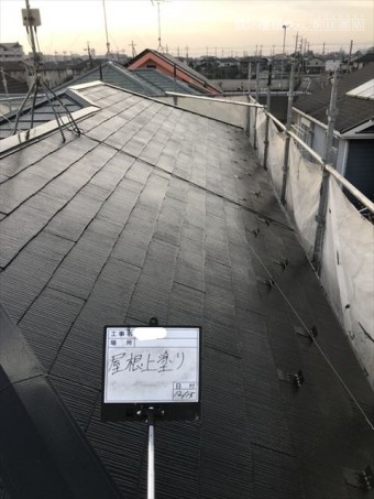 屋根上塗り完了