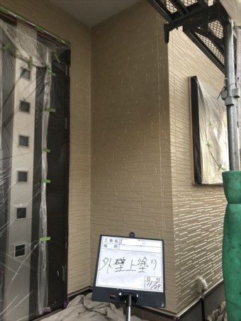 外壁上塗り後