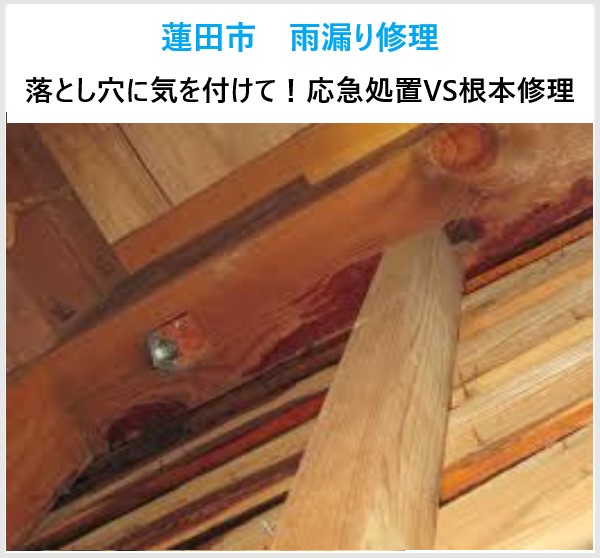 蓮田市 雨漏り修理の落とし穴!応急処置VS根本修理、違いを知らずに後悔しないで!