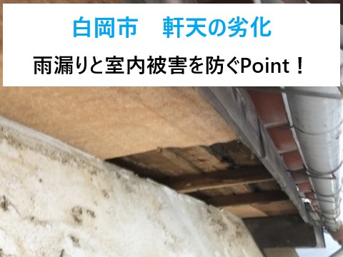 白岡市　軒天の劣化は放置NG！雨漏りと室内被害を防ぐ修理ポイント
