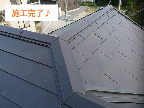 タフワイドで屋根葺き替え工事を実施しました♪