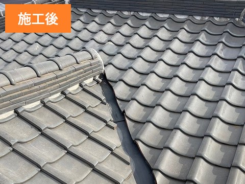 瓦工事　部分葺き直し工事で雨漏り解消