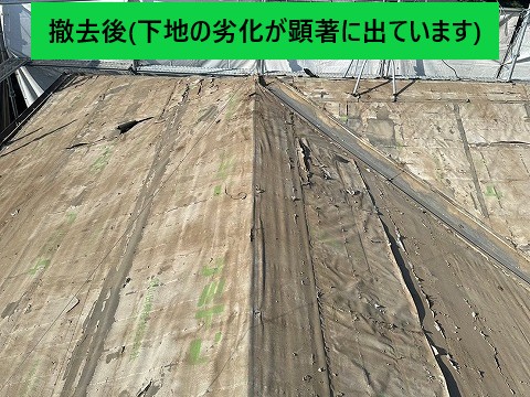 防水紙ぼろぼろ