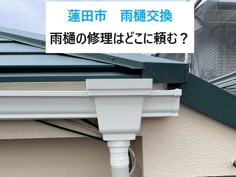蓮田市　安心の雨樋交換！雨樋の修理はどこに頼む？？修理先の選び方！