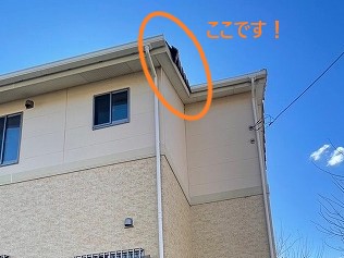 遠目からでも分かる瓦の不自然な浮き