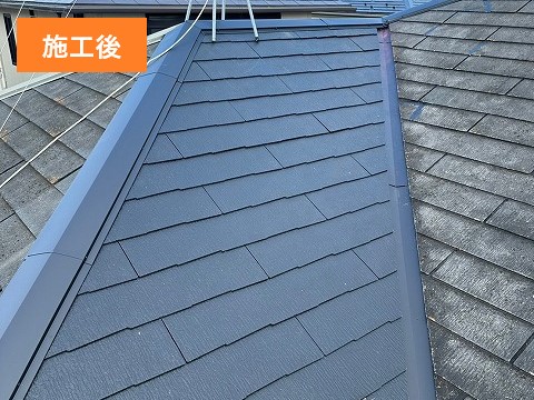 屋根補修で一部張り替え工事を実施