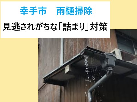 幸手市 雨樋掃除の落とし穴!見逃されがちな“詰まり”対策を教えます!