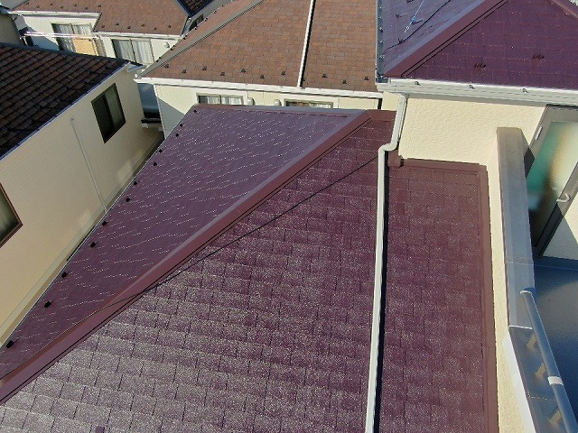 アスファルトシングルの屋根塗装工事後