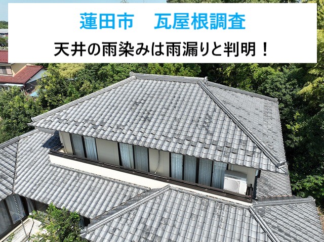 蓮田市　雨漏り調査！天井の雨染みがキッカケで判明した屋根のズレと谷板金の枯れ葉たまり