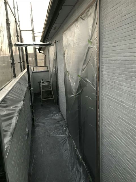 外壁下塗り後
