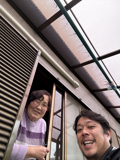 久喜市でテラス屋根のポリカーボネートを交換したお客様よりお言葉をいただきました♪