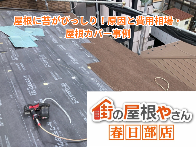 杉戸町｜屋根に苔がびっしり！原因と費用相場・屋根カバー事例