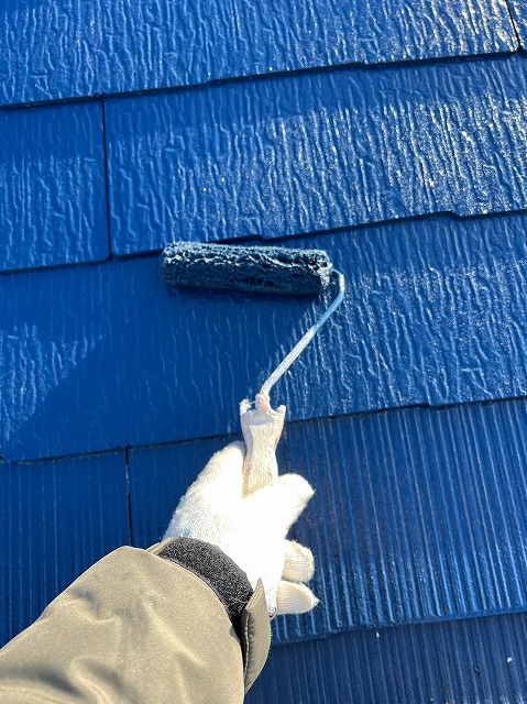 屋根一部塗装 　上塗り